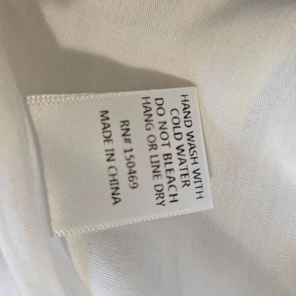 Raw Edge dress, button front yellow/blue. Size L NWOT. - Picture 6 of 6